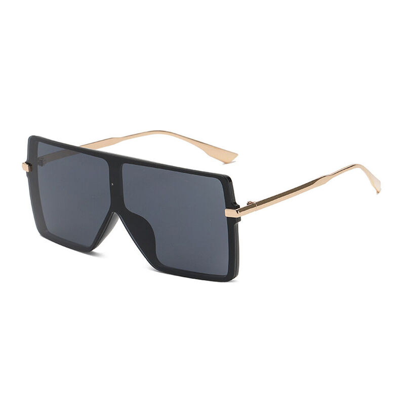 Elaine Square Black Sunglasses