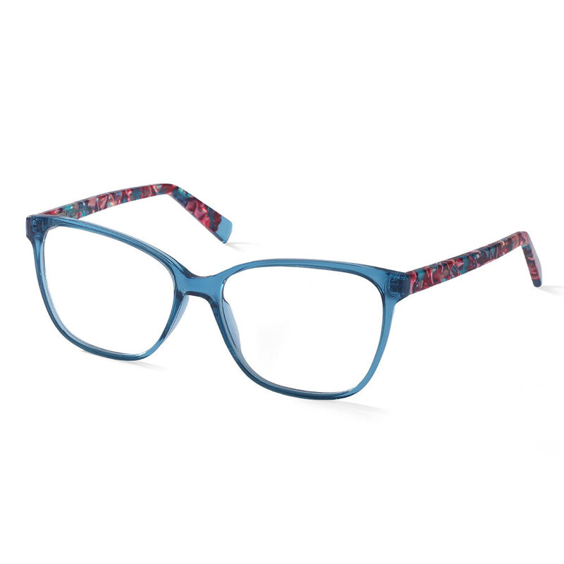 Lush Square Blue Glasses