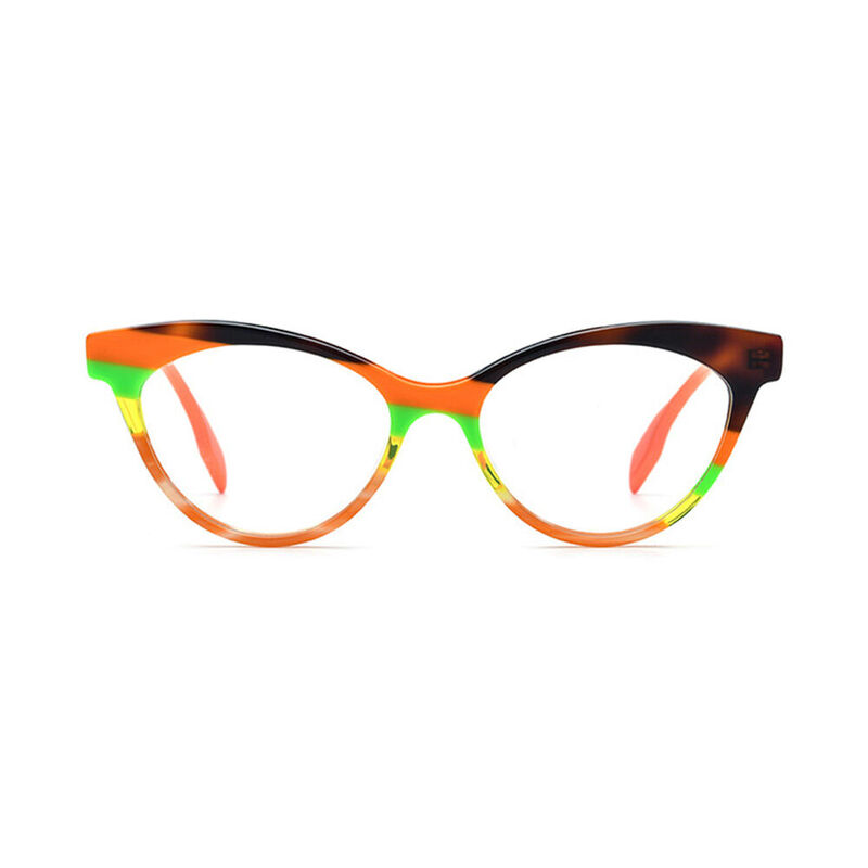 Grasso Cat Eye Orange Glasses