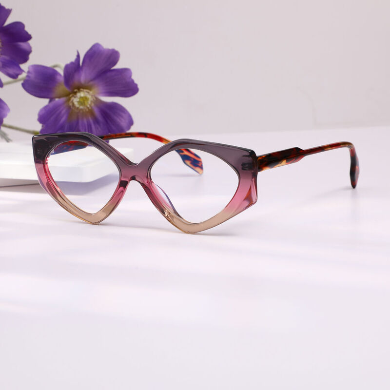 Estrada Cat Eye Gray Pink Glasses