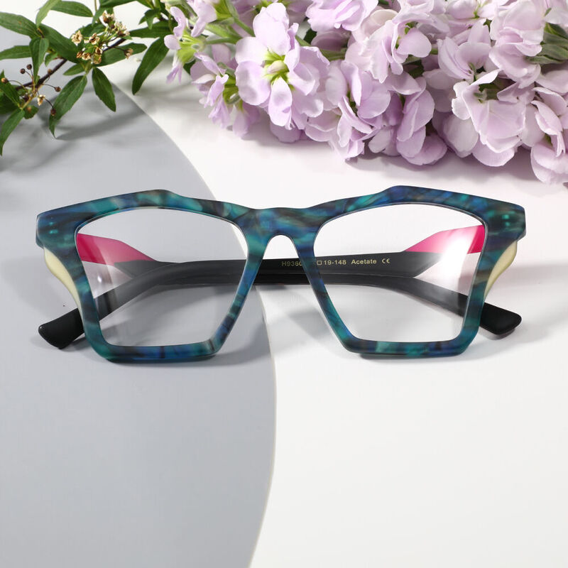 Karr Cat Eye Blue Glasses