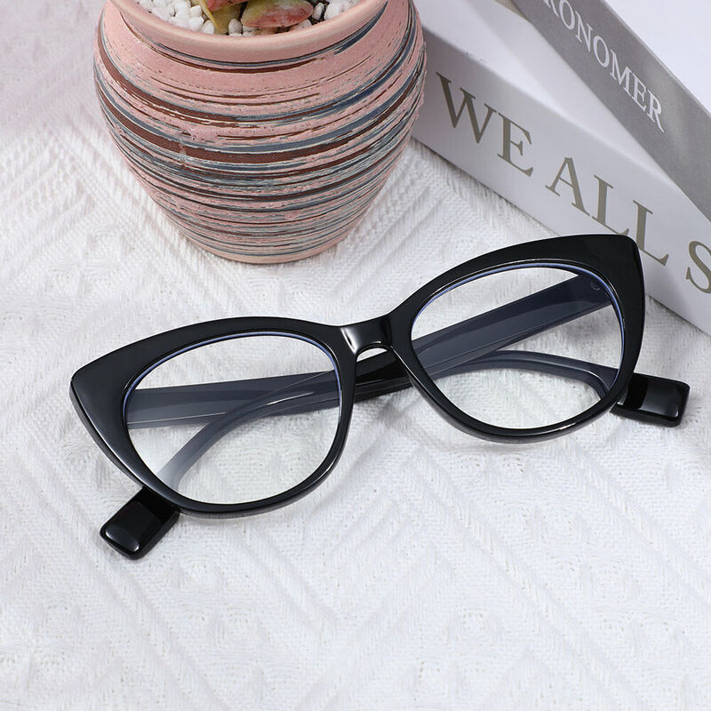 Ted Cat Eye Black Glasses