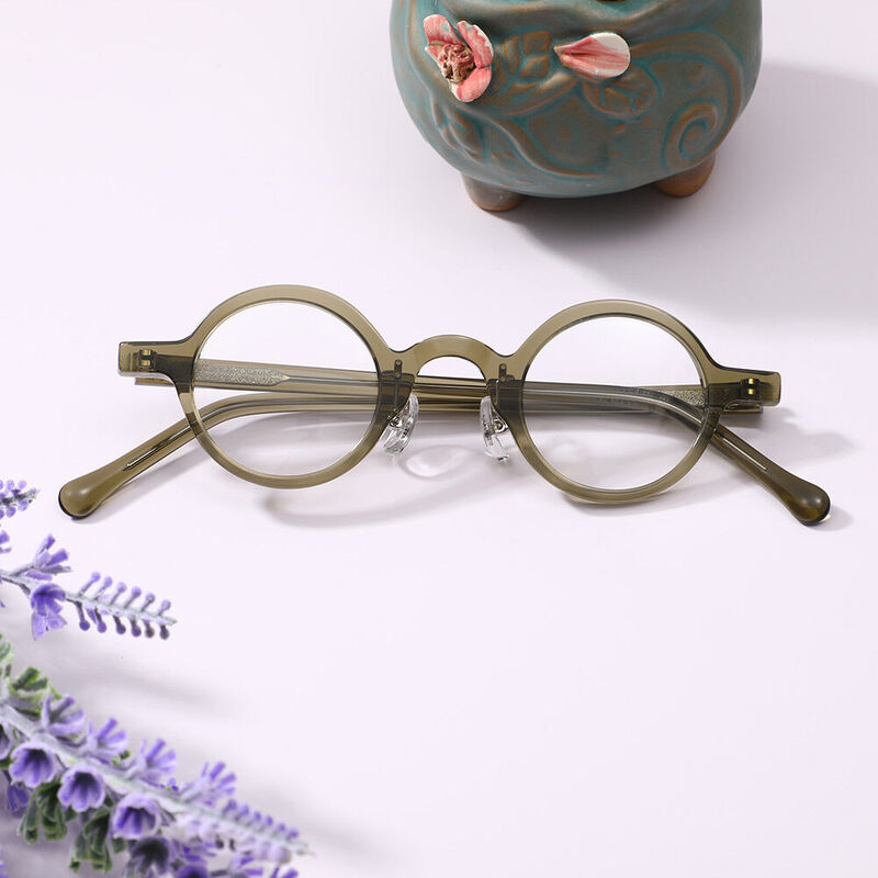 Colen Round Green Glasses