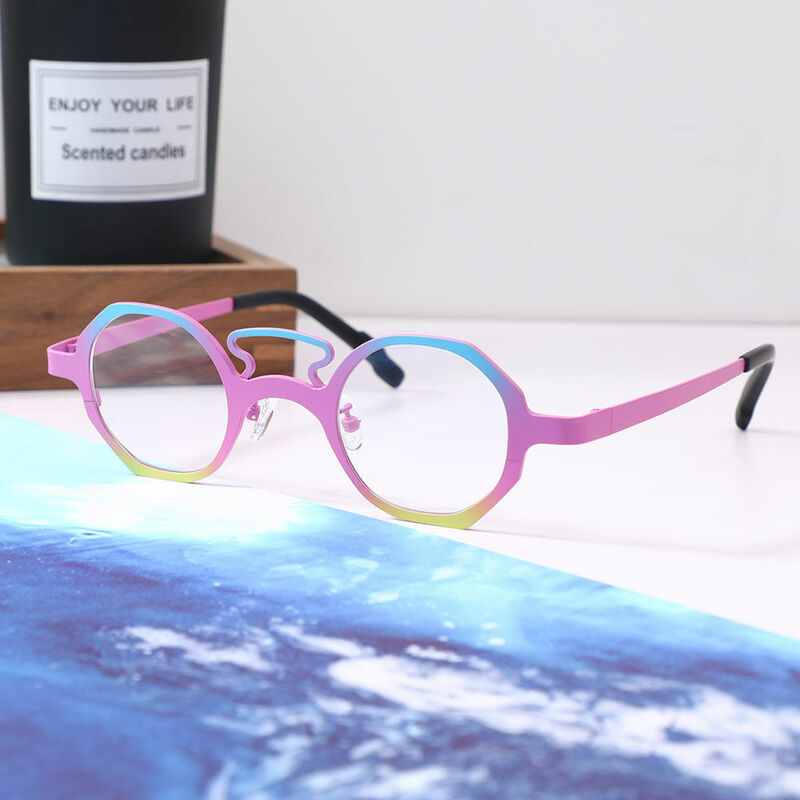 Matre Geometric Light Purple Glasses
