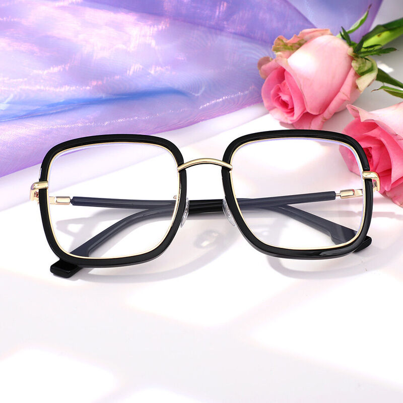 Timoth Square Black Glasses