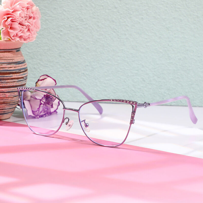 Lunettes de Vue Burgee Cat Eye Violet