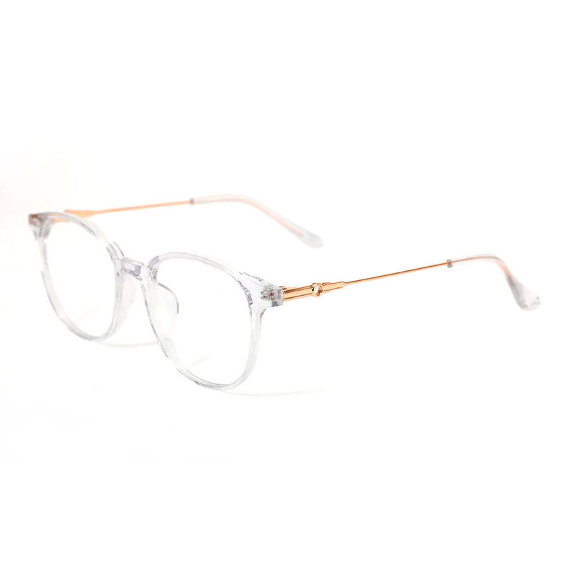 Dorothe Round Clear Glasses