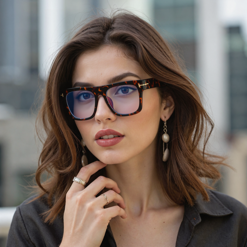 Vibrant Quadratische Schildkröte Brille