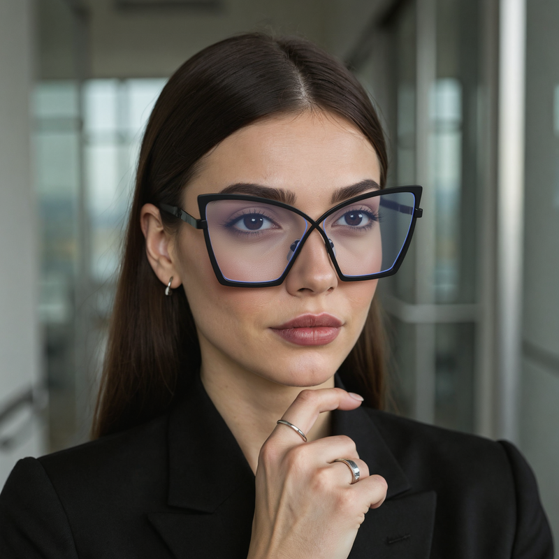 Johnny Cat Eye Black Glasses