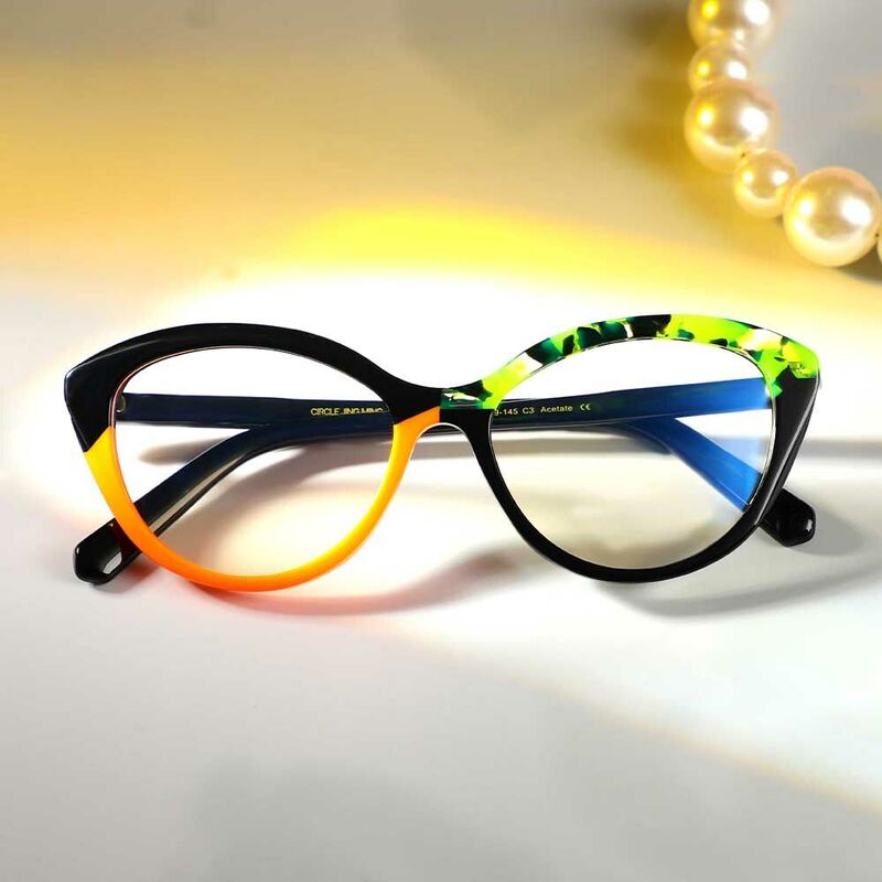 Occhiali da Vista Burnell Cat Eye Arancione