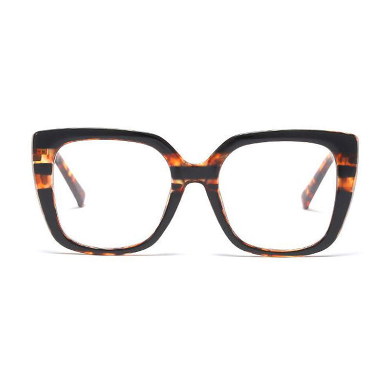 Wanda Cat-Eye Leopard Glasses