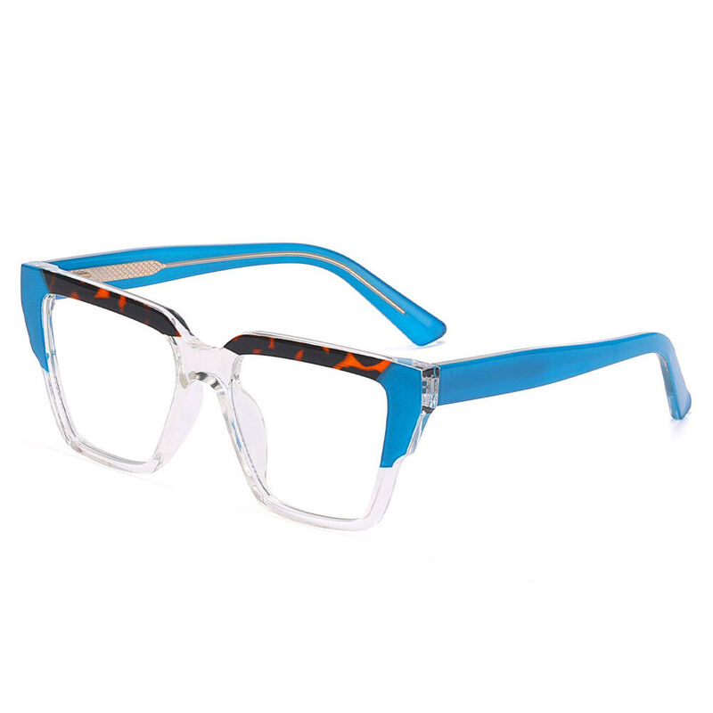 Aeryn Square Blue Tortoise Glasses