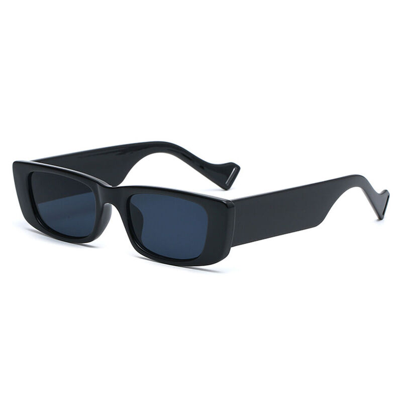 Val Rectangle Black Sunglasses