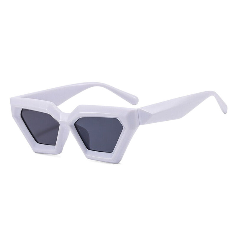 Lunettes de Soleil Boomtown Géométrie Blanc