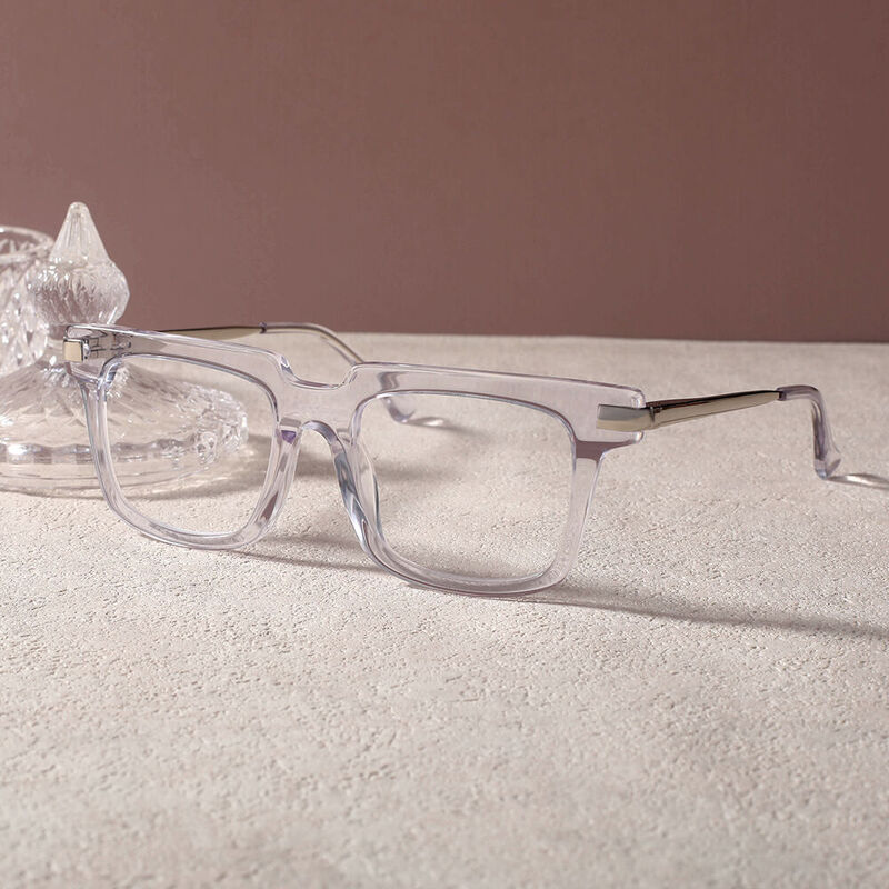 Charlotte Rechteckige Klare Brille