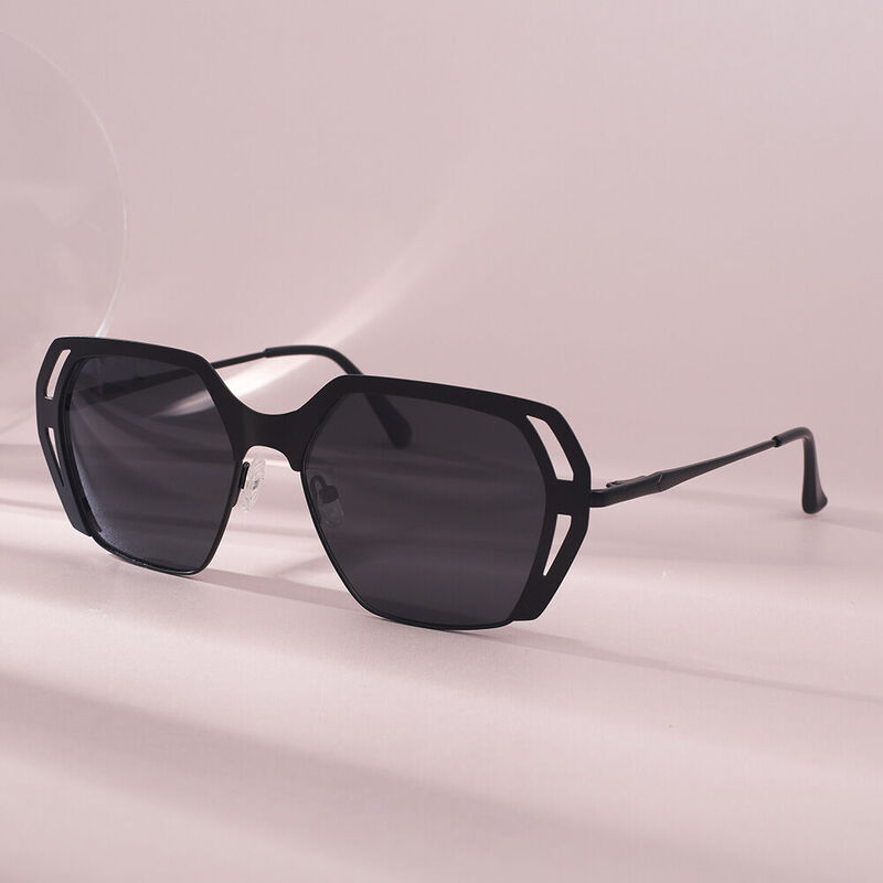 Transform Geometric Black Sunglasses