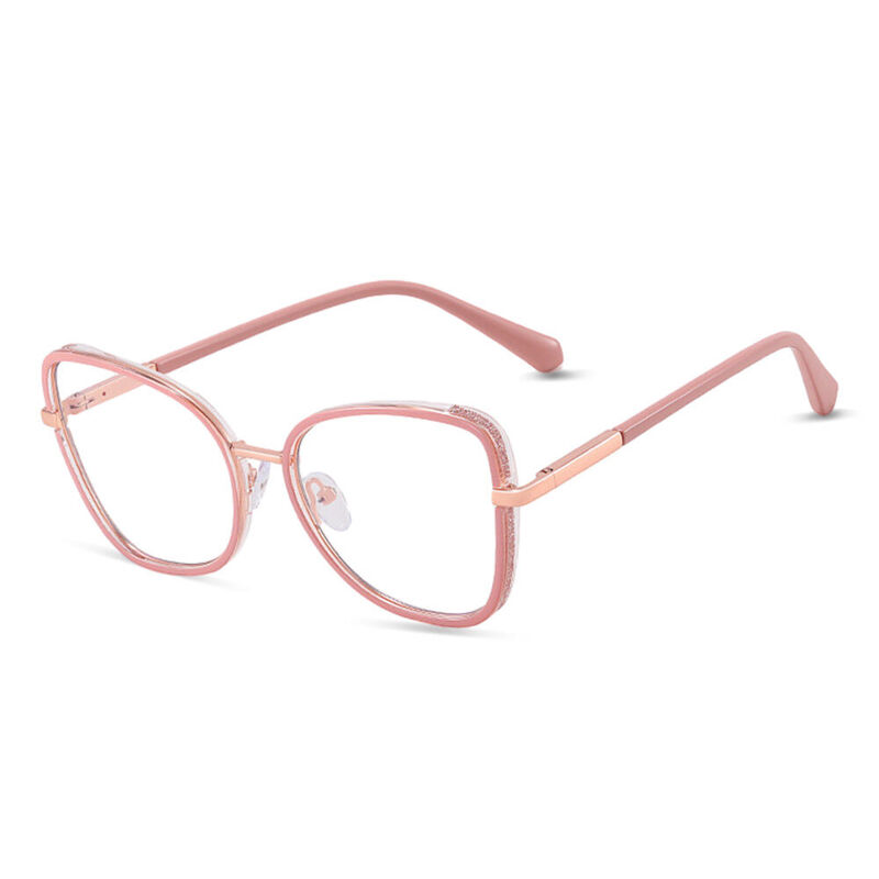 Martina Cat Eye Pink Glasses - Aoolia.com