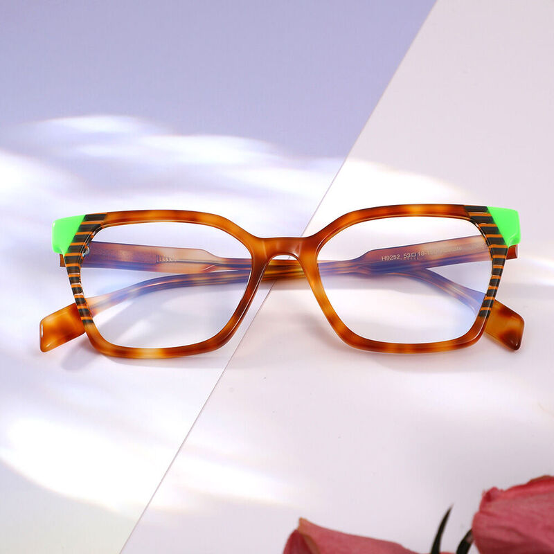 Kiana Square Tortoise Glasses