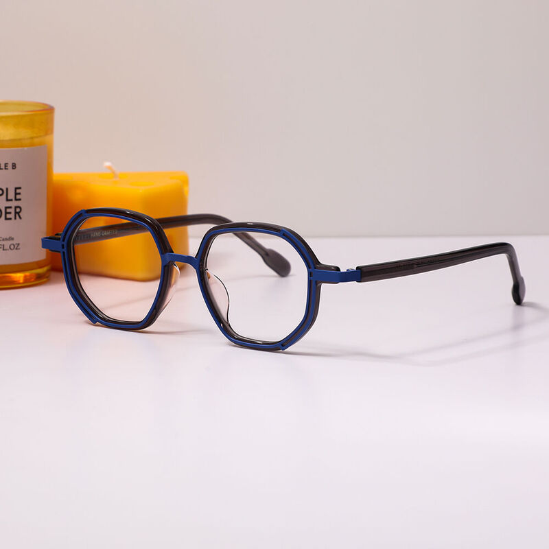 Hube Geometric Gray Glasses