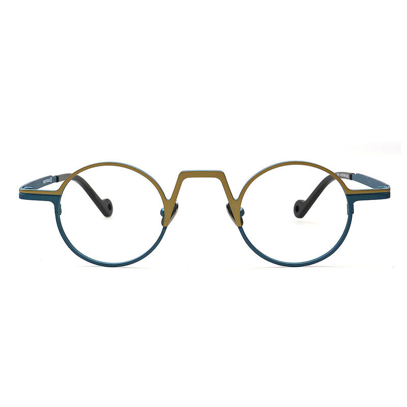 Davieea Runde Blaue Brille