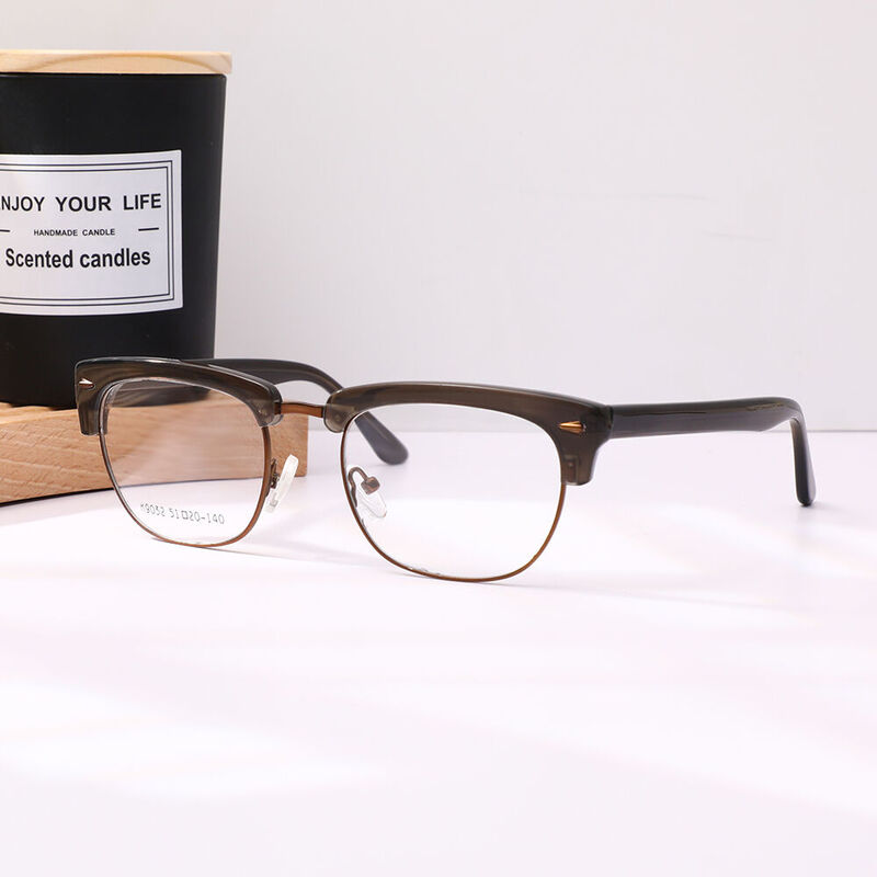 Mami Browline Brown Glasses