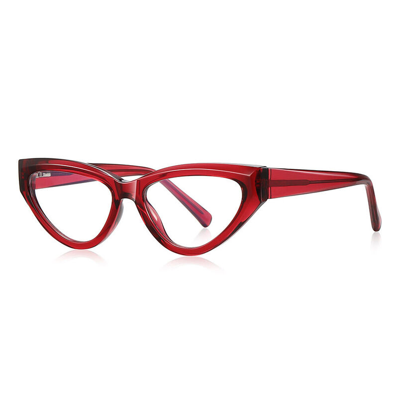 Buckle Cat Eye Rote Brille