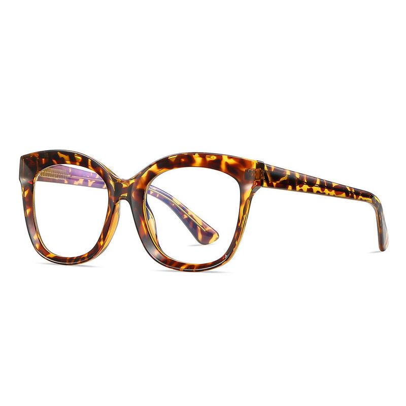 Brauneine Cat Eye Schildkröte Brille
