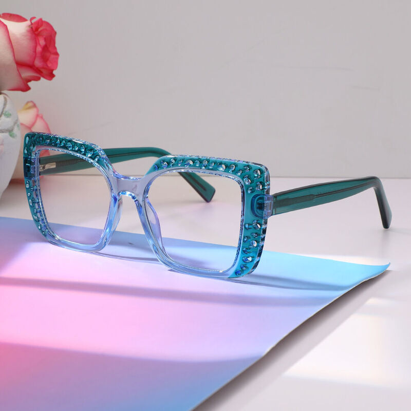 Bessem Cat Eye Blaue Brille