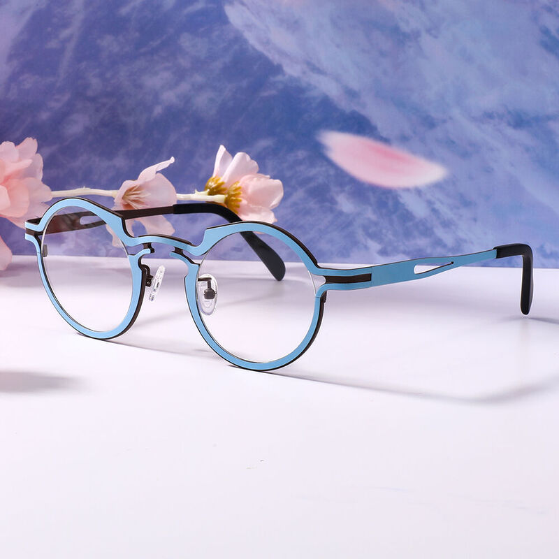 Macadam Round Blue Glasses