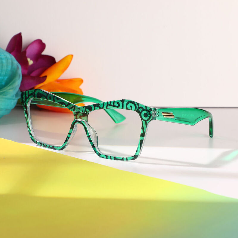 Norton Cat Eye Green Glasses