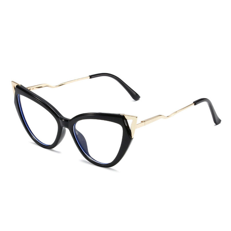 Nydia Cat Eye Black Glasses