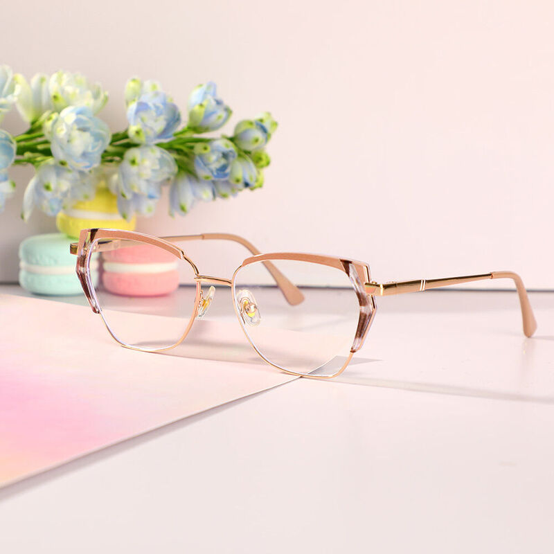 Beardd Cat Eye Braune Brille