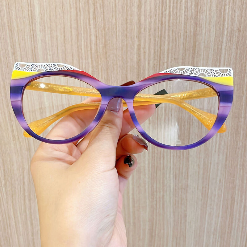 Lunettes de Vue Anderso Cat Eye Violet