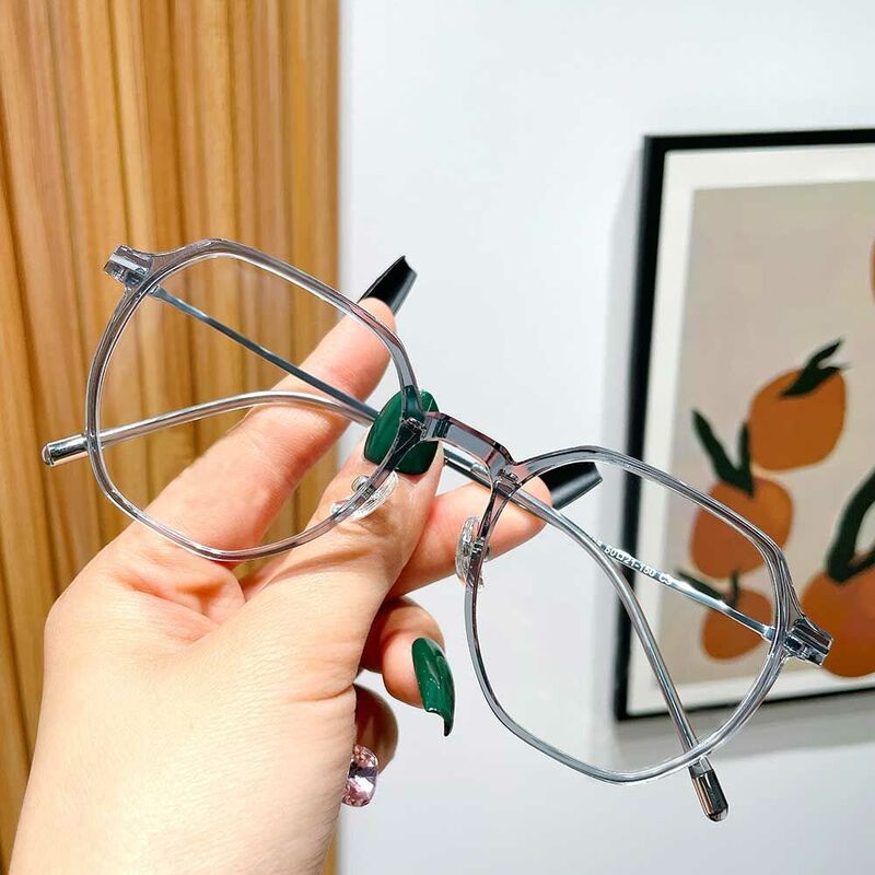 Curme Geometric Gray Glasses