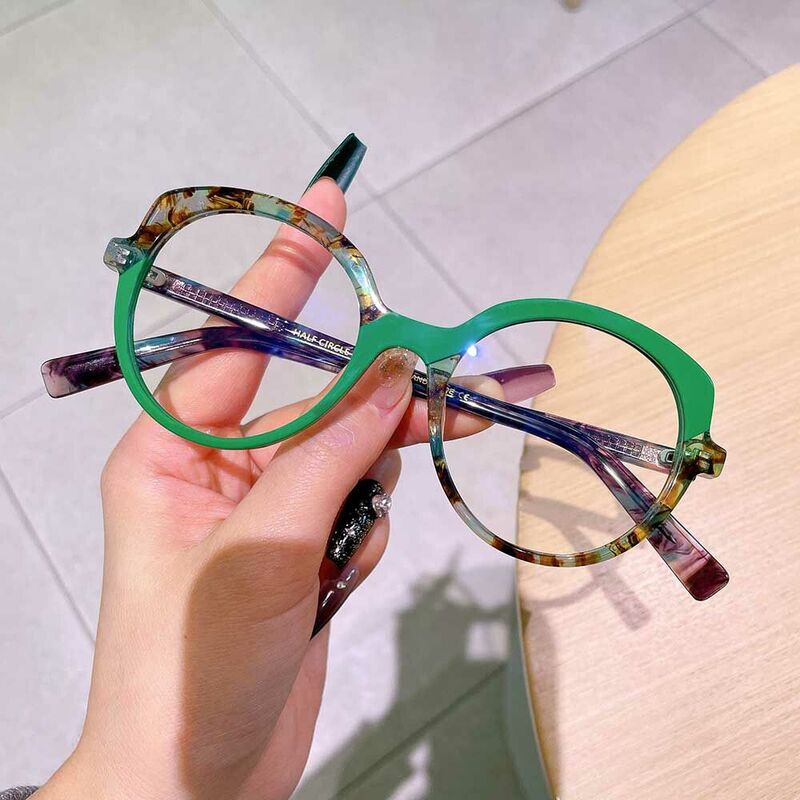 Smedle Cat Eye Green Glasses