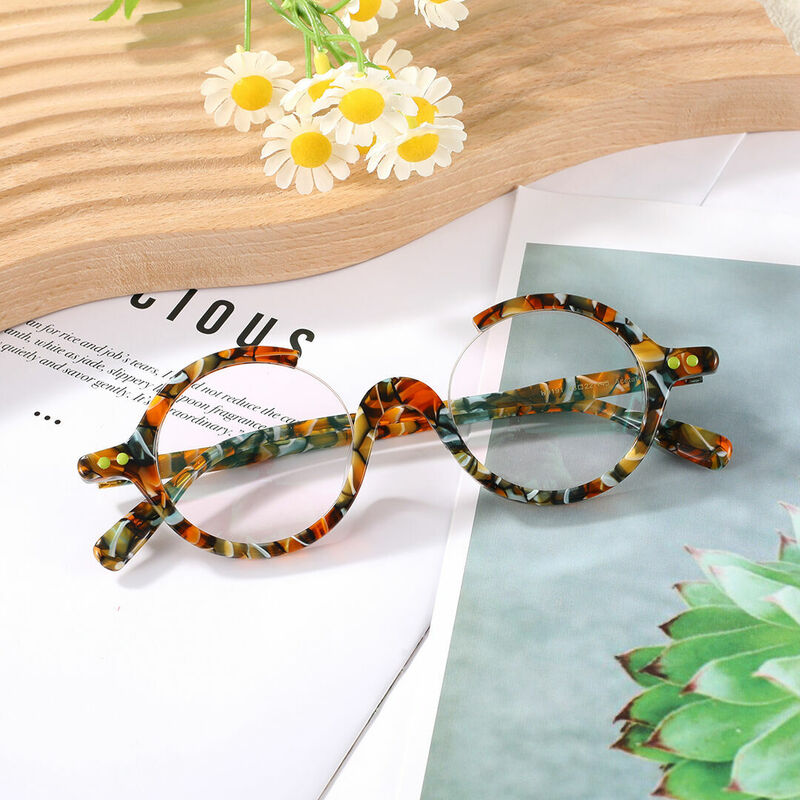 Lunettes de Vue Amelia Ronde Jaune